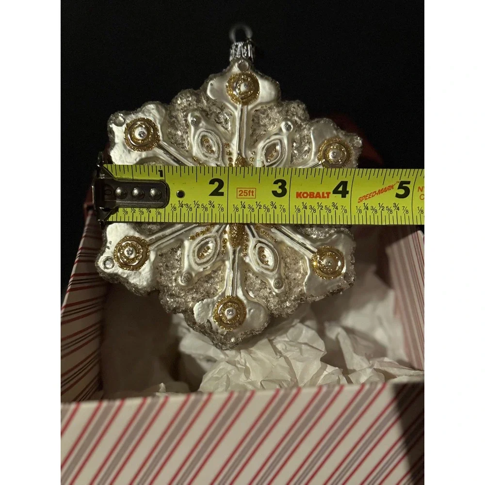 Hallmark Keepsake Sparkling Snowflake Blown Glass Ornament Terri Steiger 2017
